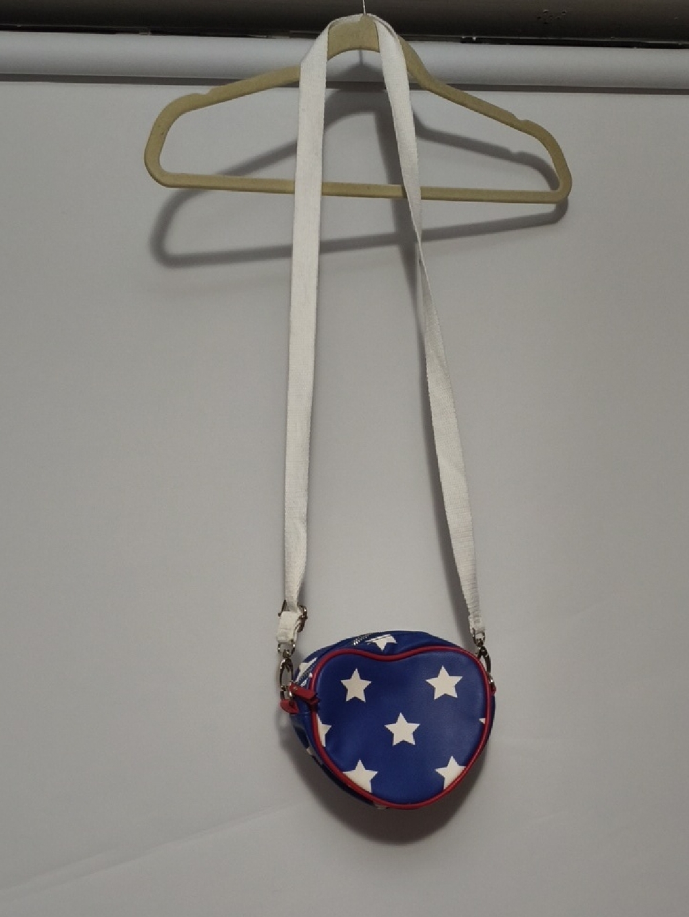 Mad Love Blue Star Heart Crossbody with White Strap
